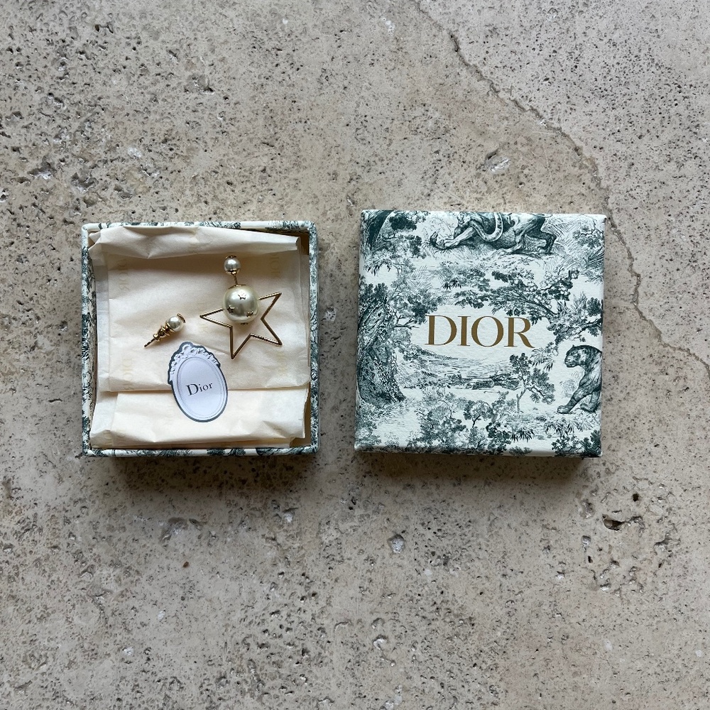 Dior Costume Jewelry Asymmetrical Star Earrings
